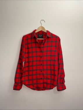Filson Red and Black Plaid Flannel Size XS